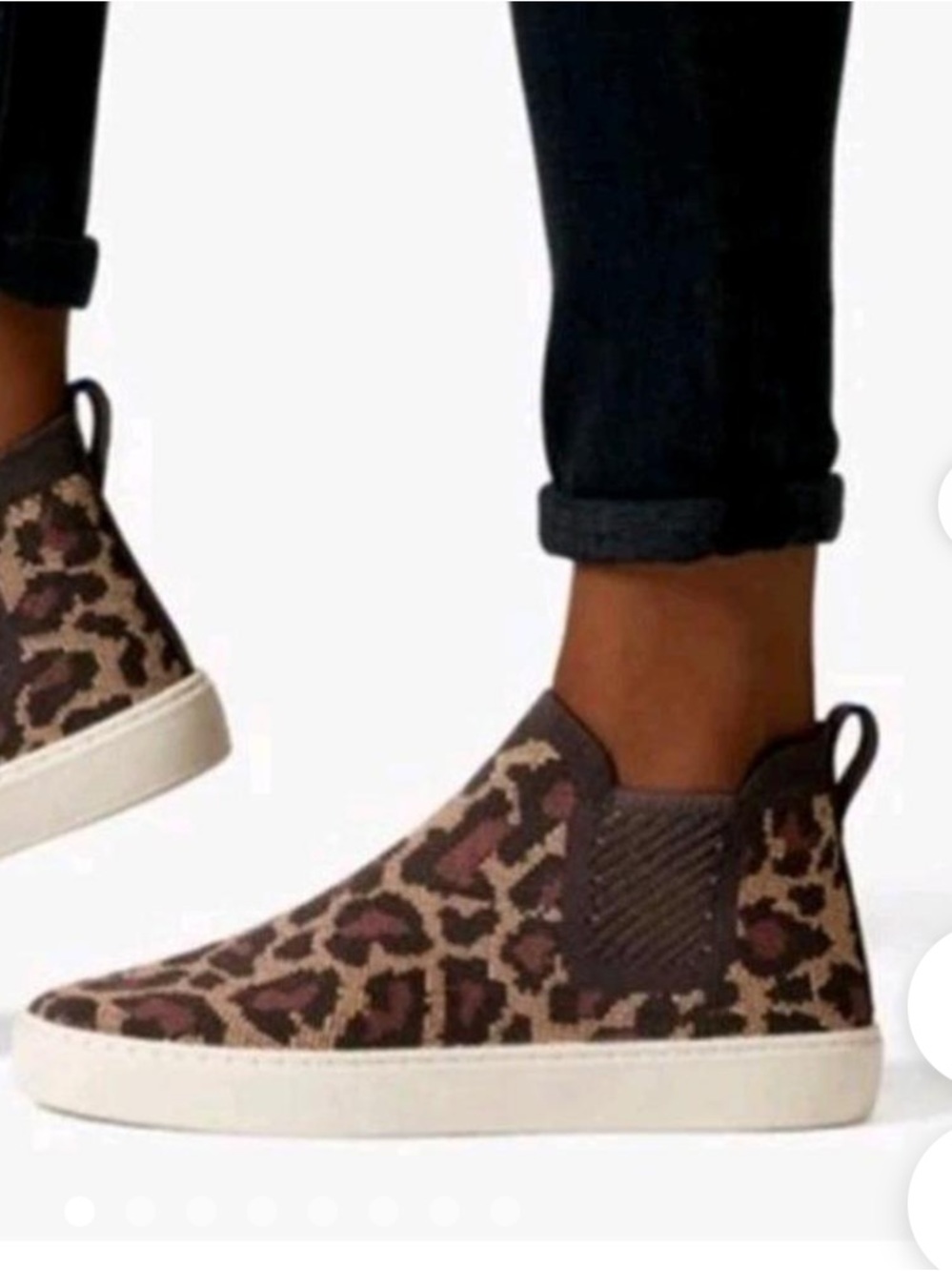 Rothy's Women's Leopard Slip-On High-Top Sneaker - Brown size 10